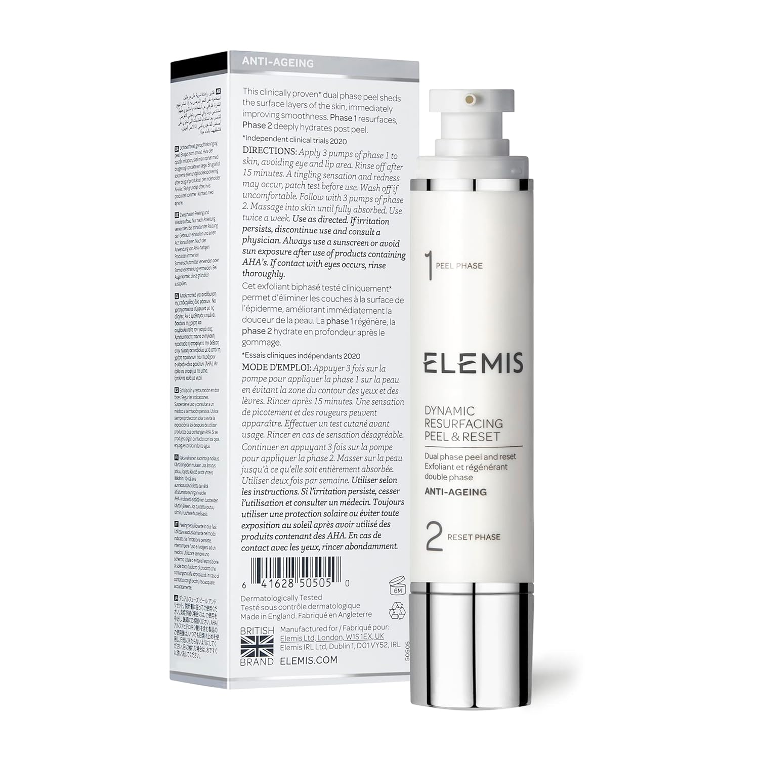 Elemis Dynamic Resurfacing Peel & Reset, 0.5 fl. oz. : Beauty & Personal Care