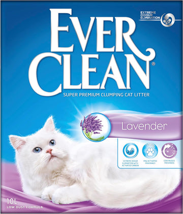 Ever Clean Clumping Cat Litter, Lavender Scented for Long-lasting freshness, Maximum Odour Elimination, 10L?EEVC040