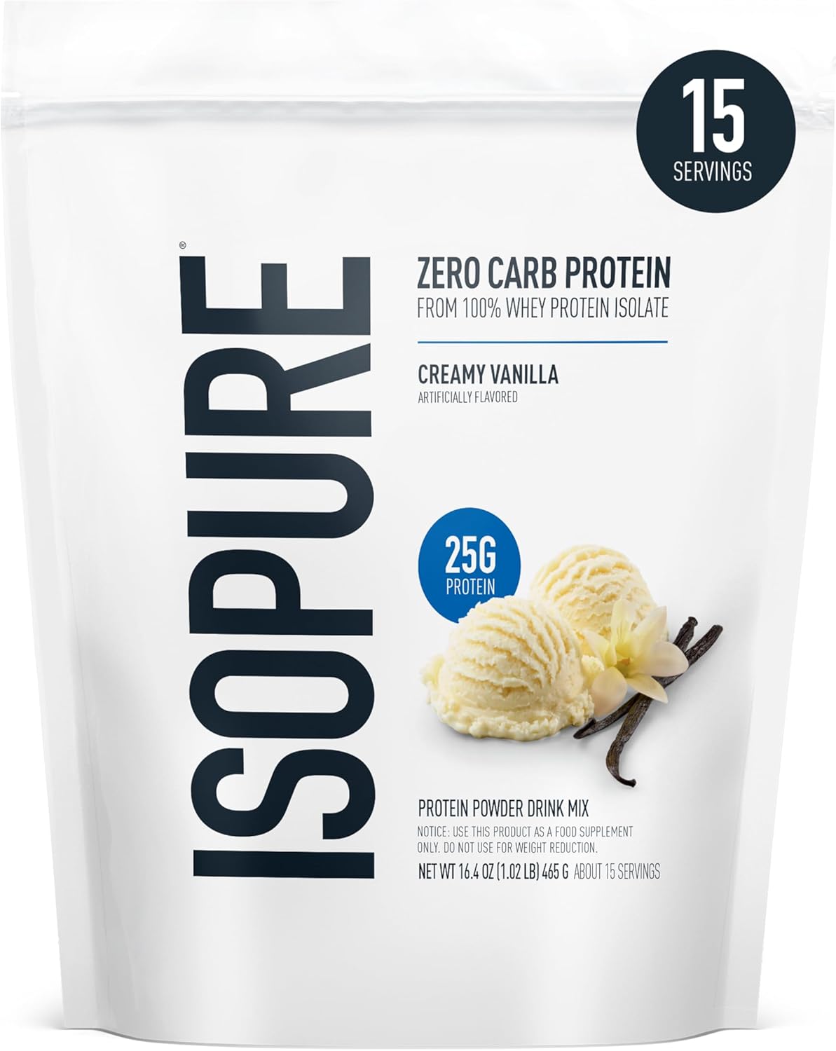 Isopure Low Carb 100% Pure Whey Isolate Protein Powder, Lactose Free, Gluten Free, With Vitamins, Toasted Coconut, 25G Protein Per Serving, 3 Lbs, 42 Servings