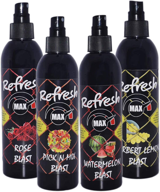 Air Freshener Refresh Max Super Strength Fragrance - 250ml Atomizer Spray (PACKS OF 4) (New Fragrance Pack) :Home & Kitchen