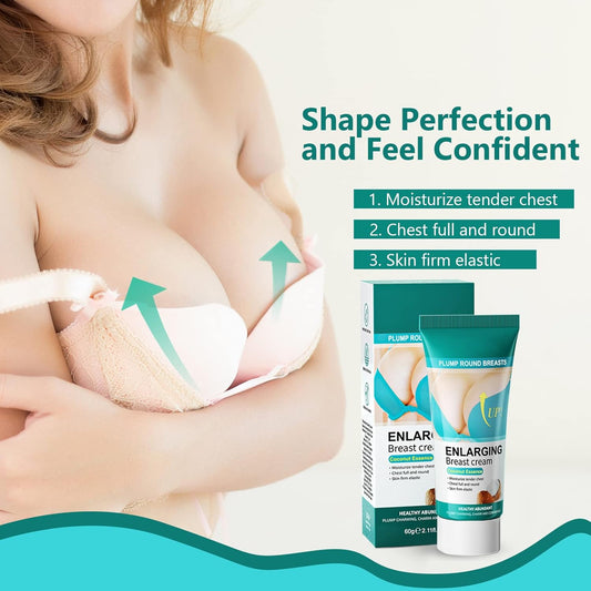 Itecfreely Breast Enhancement Cream, Effective & Natural Breast Enlargement Cream, Firms, Plumps And Lifts Your Breasts And Improves Sagging Breasts For All Skin Types-2.11 Oz