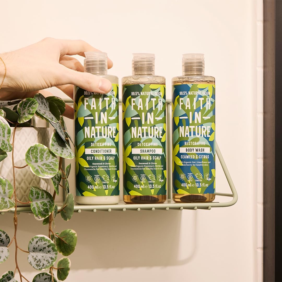 Faith In Nature Natural Seaweed & Citrus Shampoo, Detoxifying for Oily Hair & Scalp, Vegan & Cruelty Free, No SLS, Silicones or Parabens, 400ml : Amazon.co.uk: Beauty