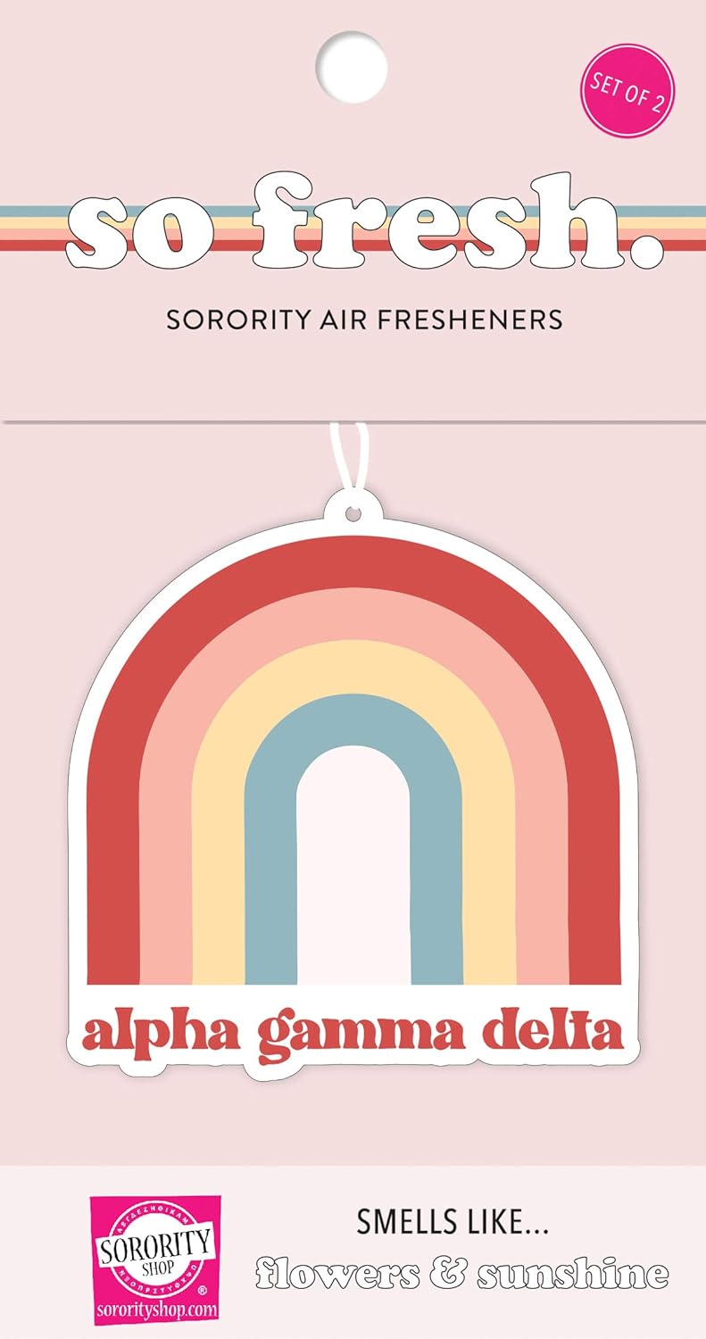 Alpha Gamma Delta - Rainbow Air Freshener - 2/Pack - Flowers & Sunshine Scent