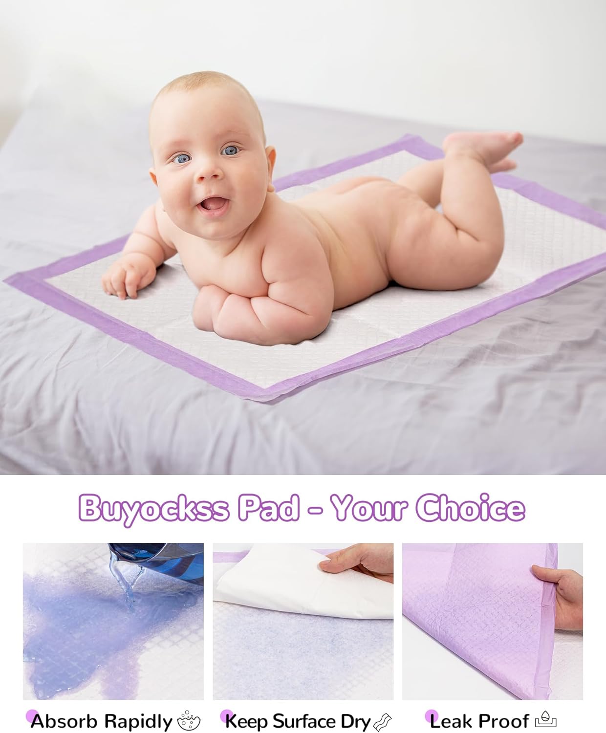 Baby Disposable Changing Pads 100 Pack Disposable Baby Underpads Ultra Soft Waterproof Diaper Changing Liners 13 X 18 In