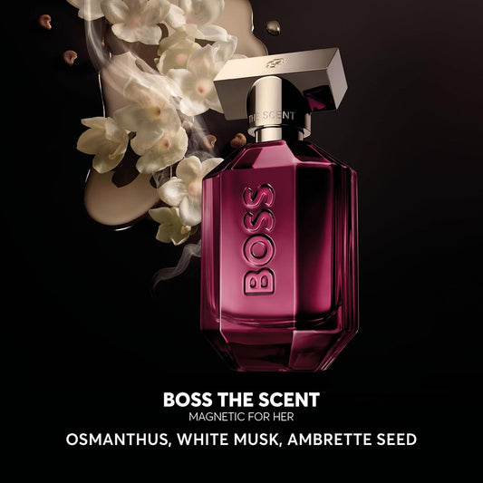 Boss The Scent Magnetic - Eau De Parfum For Her - Ambery Fragrance With Notes Of Osmanthus, Ambrette Seeds And Musk - High Longevity - 50Ml