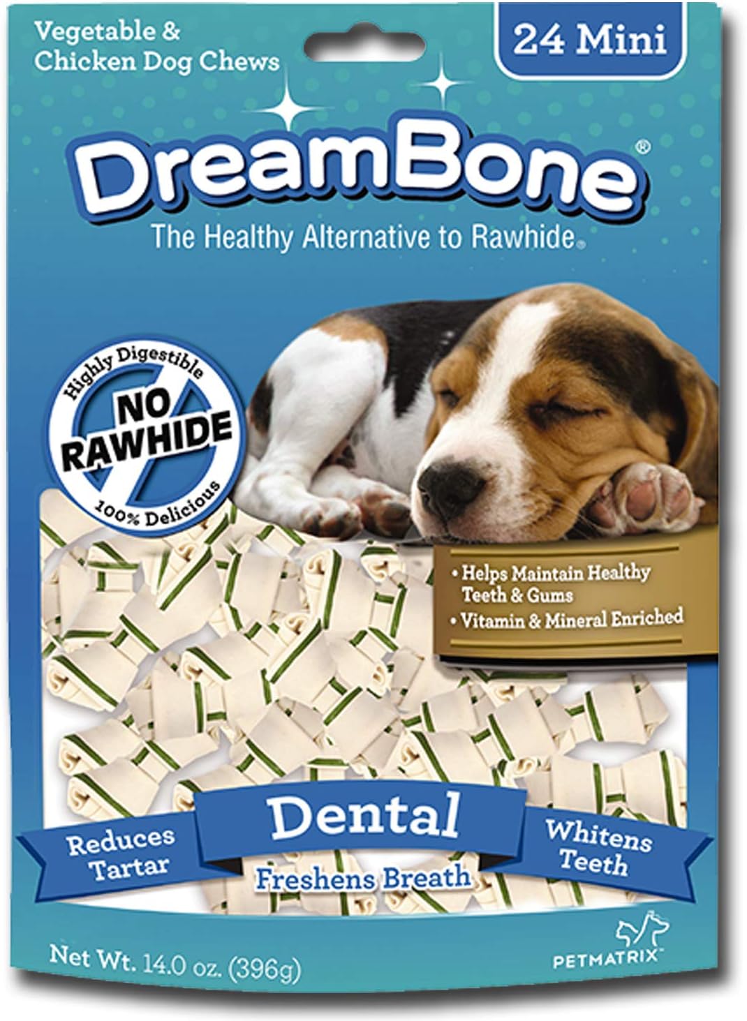 Dreambone Dental Chews, Rawhide-Free Chews For Dogs, Maintain Fresh Breath And Clean Healthy Teeth