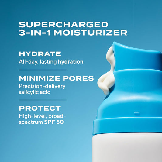 Murad Superactive Mattifying Oil And Pore Control Moisturizer Spf 50 - Shine Free Hydrating Facial Sunscreen Supercharged With Salicylic Acid To Smooth Texture And Minimize Look Of Pores - 1.7Fl Oz