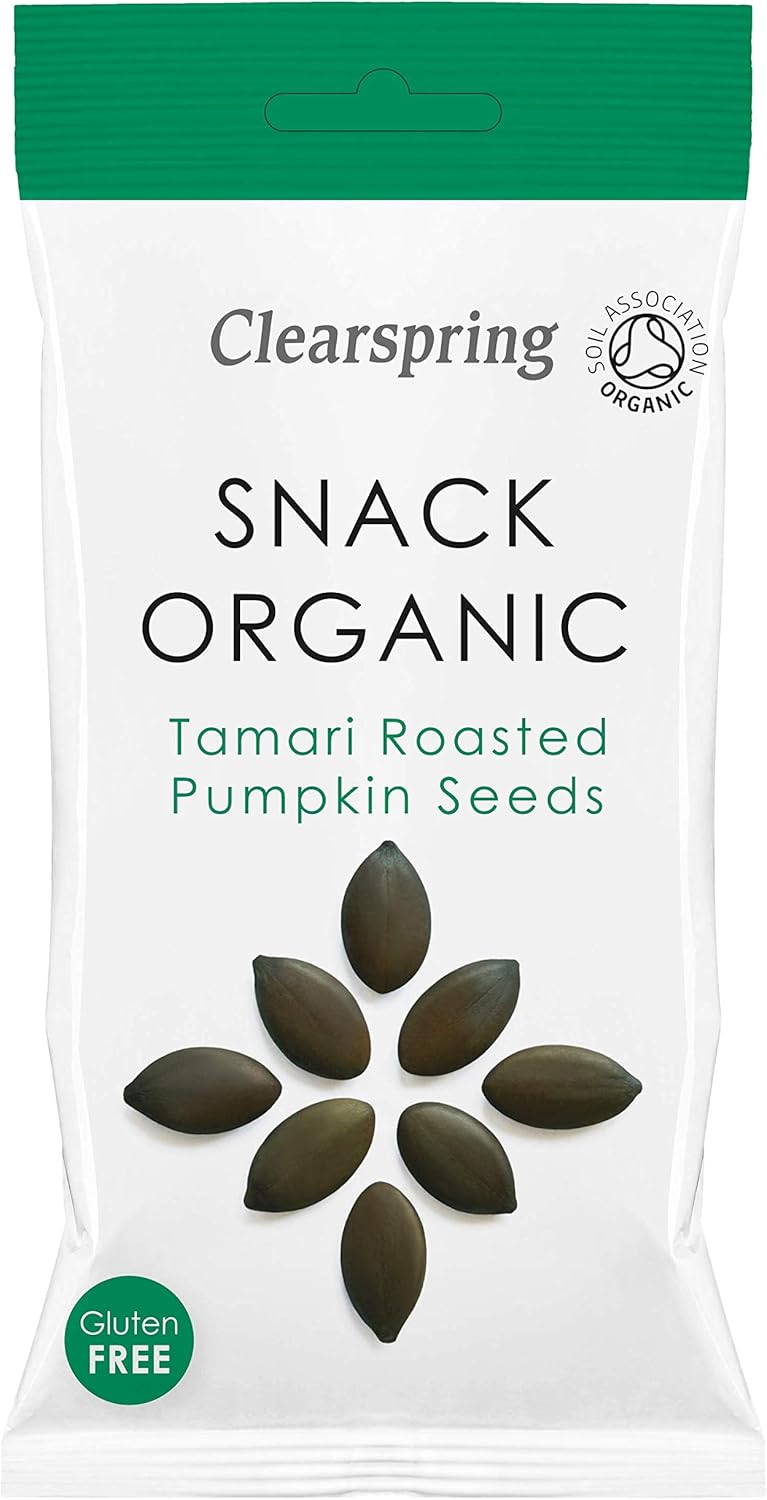 Clearspring Tamari Roasted Pumpkin Seeds - Snack Organic : Amazon.co.uk: Grocery