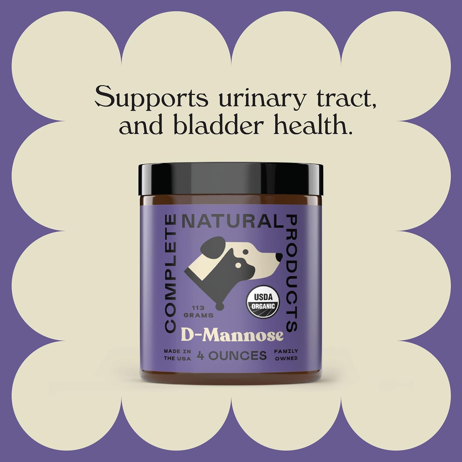 Complete Natural Products Organic D-Mannose Powder For Pets - 4Oz - Pure D-Mannose : Pet Supplies
