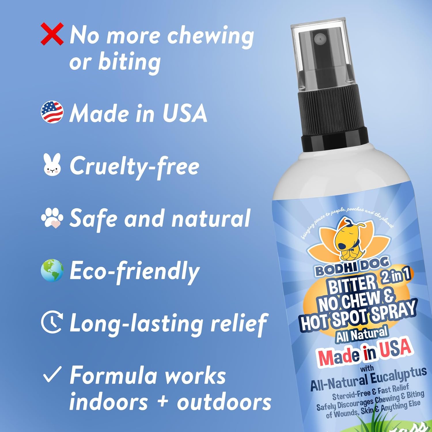 Bodhi Dog Not Here Spray 32oz + Bitter 2 in 1 No Chew 4oz Bundle : Bodhi Dog : Pet Supplies