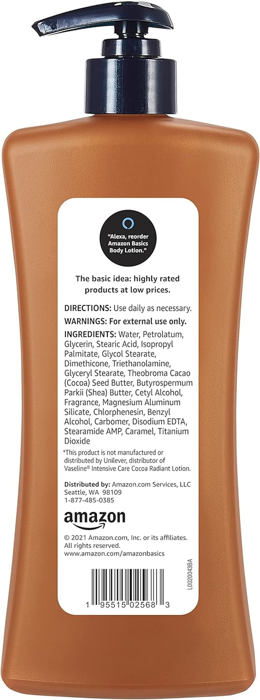 Amazon Basics Cocoa Butter Body Lotion, Lightly scented, 20.3 fl oz