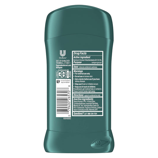 Degree Men Original Antiperspirant Deodorant for Men, Pack of 6, 48-Hour Sweat and Odor Protection, Sport 2.7 oz