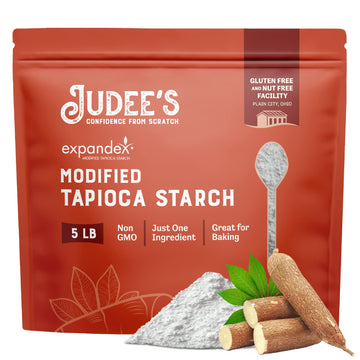 Judee’S Expandex Modified Tapioca Starch 5 Lb - 100% Non-Gmo, Gluten-Free & Nut-Free - Usa Packaged - Thickens And Enhances Texture - Great For Making Tortillas, Bread, And Bagels