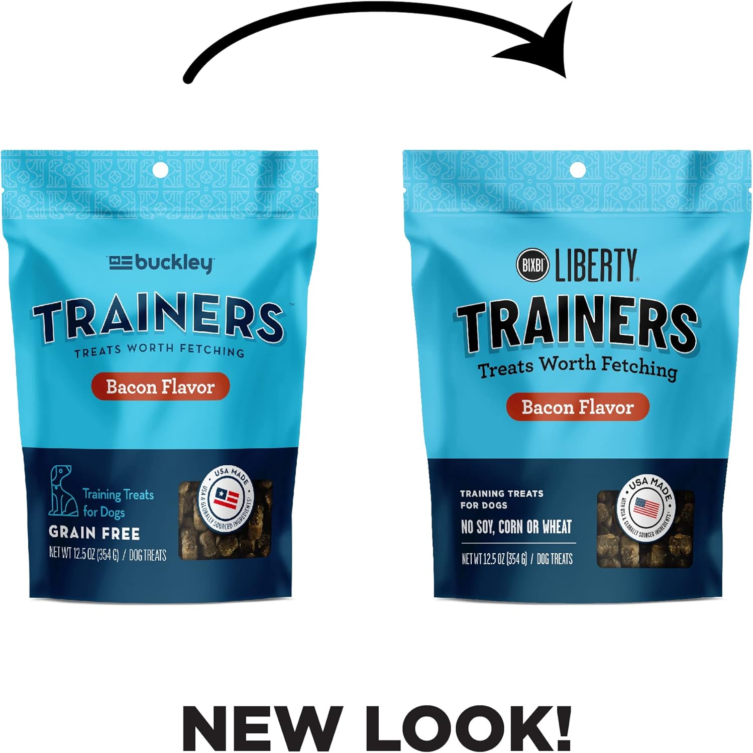 BIXBI Liberty Trainers, Bacon (12.5 oz, 1 Pouch) - Small Training Treats for Dogs - Low Calorie and Grain Free Dog Treats, Flavorful Pocket Size Healthy and All Natural Dog Treats : Pet Supplies