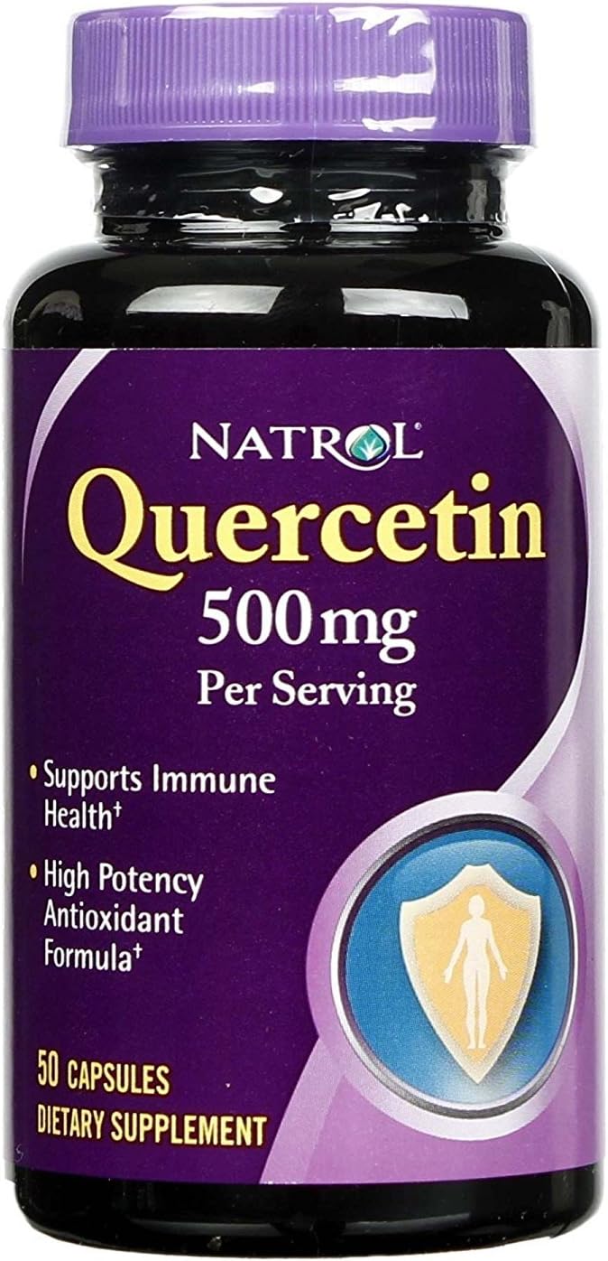 Natrol Quercetin Plus Vitamin C & Citrus Bioflavonoids, 500 Mg, 50 Caps (Pack Of 6)