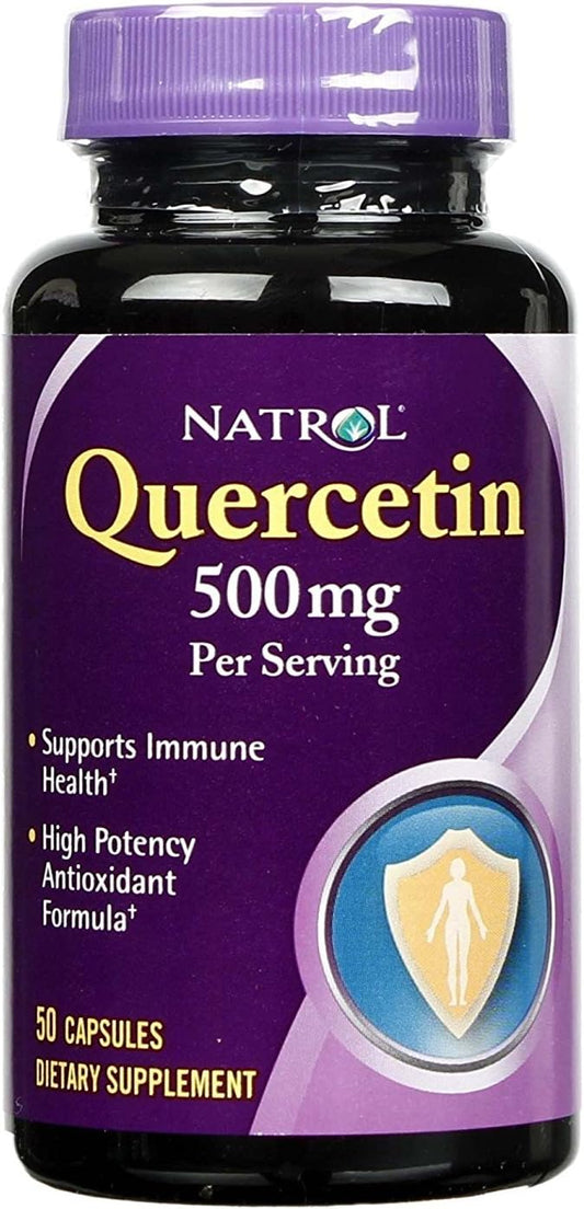 Natrol Quercetin Plus Vitamin C & Citrus Bioflavonoids, 500 Mg, 50 Caps (Pack Of 6)