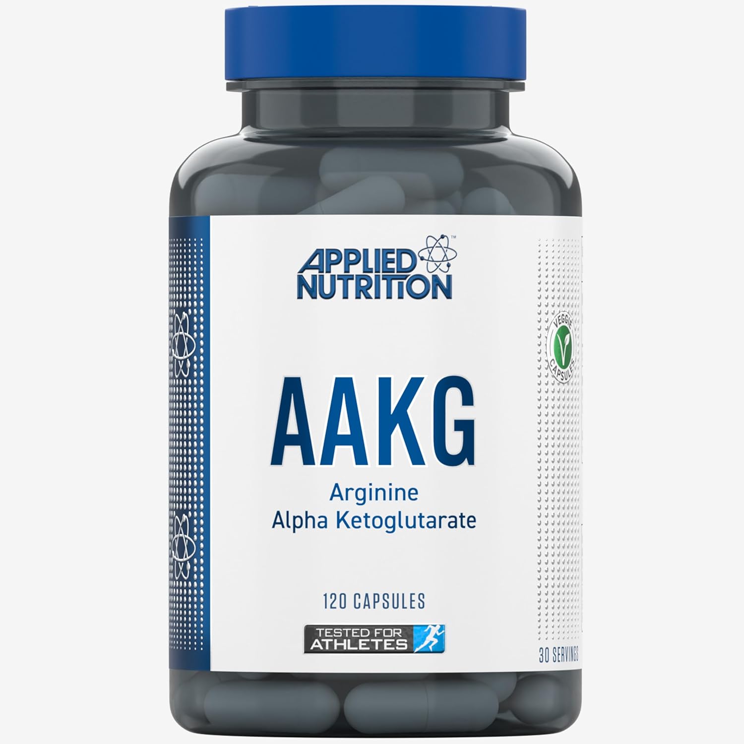 Applied Nutrition Aakg - L Arginine Alpha Ketoglutarate 800Mg Per Capsule, Nitric Oxide, Pre Workout Energy Boost, Muscle Pump Supplement (120 Capsules - 30 Servings)