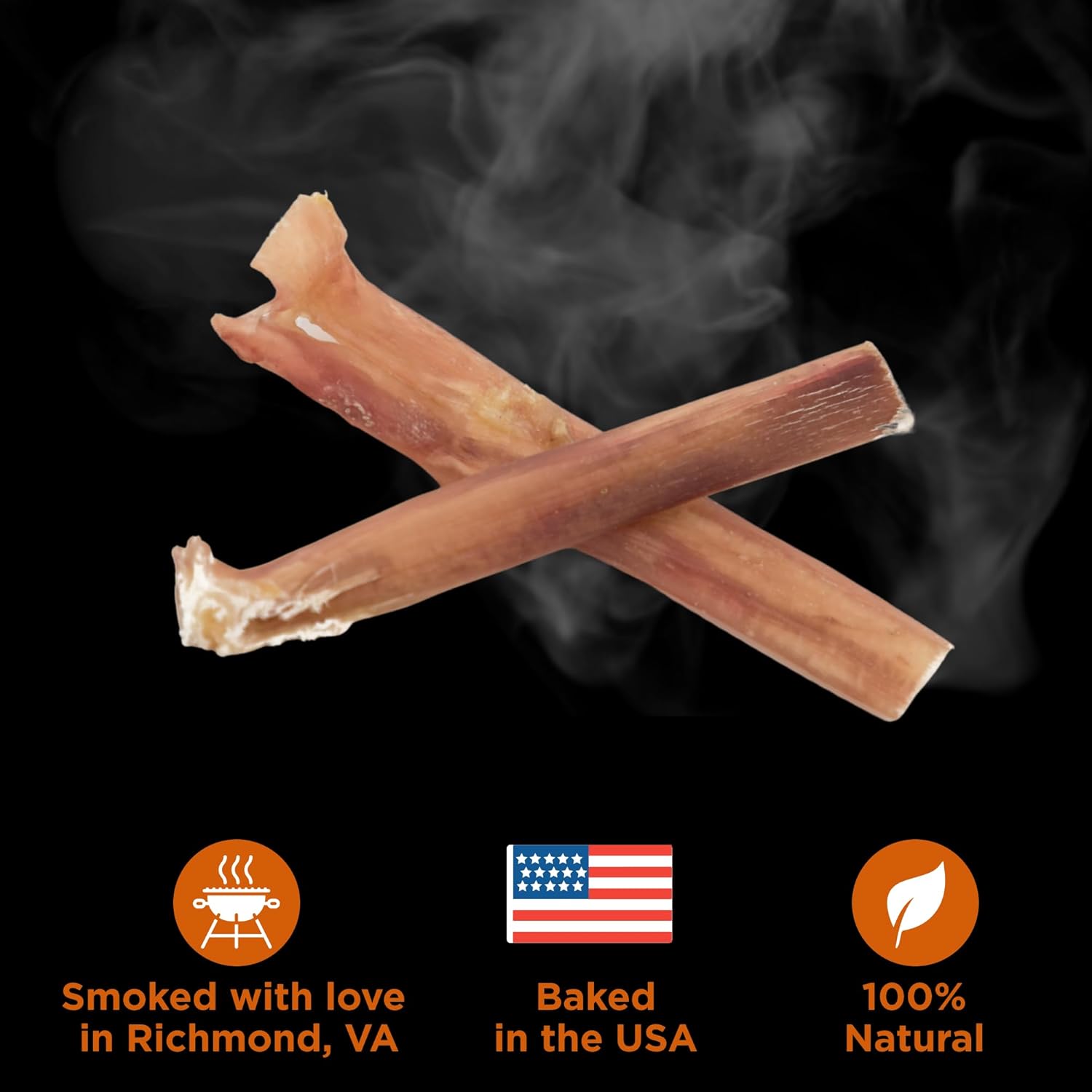 Best Bully Sticks Hickory Smoked 100% Natural 4 Inch Bully Sticks for Dogs, 8 oz - Smoky, Odor-Free, No Additives, Grain-Free Beef Dog Chews : Pet Supplies