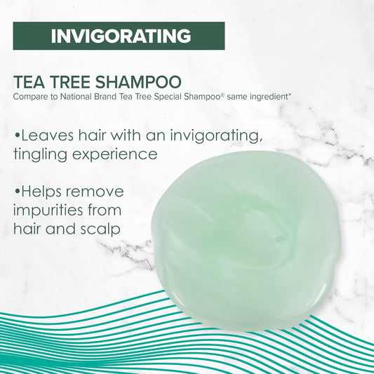 True+Real Tea Tree Shampoo, Invigorating Deep Clean Scalp Care, Refreshing Mint Scent, For All Hair Types, 10.14 Oz