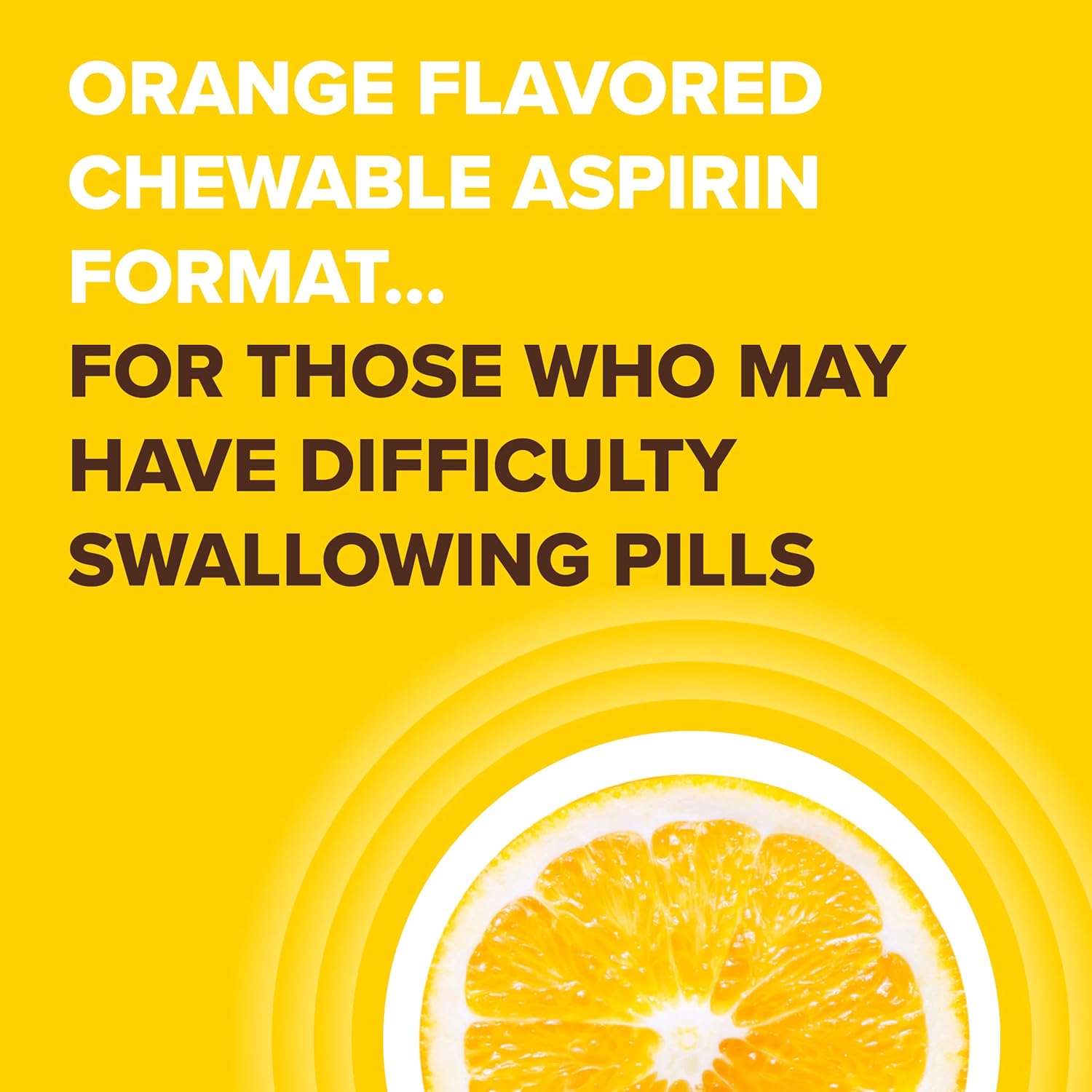 Bayer Aspirin Low Dose 81 mg Chewable Tablets, Pain Reliever, Orange F