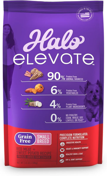 Halo Elevate Dry Dog Food, Grain Free Red Meat Recipe, Small Breed, 3.5Lb