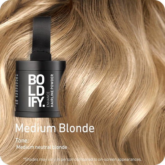 Boldify Hairline Powder - Root Touch Up Hair Color For Gray Coverage - Bald Spot Concealing Hair Powder For Women & Men - 48-Hour Stain-Proof - Dark Brown