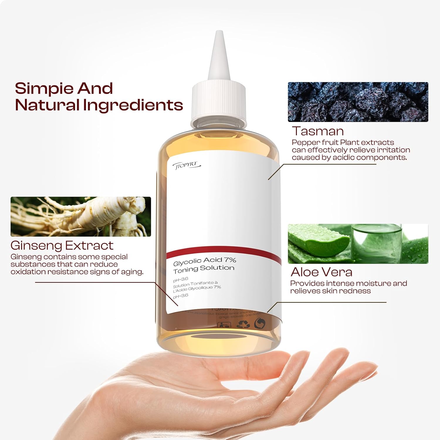Glycolic Acid 7% Exfoliating Toner: Glycolic Acid Toning Solution Which Soothes And Hydrates The Skin 100Ml : Beauty & Personal Care