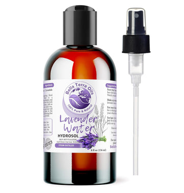 Bella Terra Oils - Lavender Hydrosol 8 oz - Naturally Packed with Antioxidants & Flavonoids, Luxurious Hydrosol Water for Skin's Natural Balance