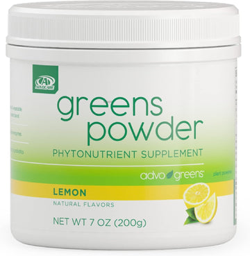 Advocare Greens Powder Phytonutrient Supplement - Supports Digestive Health With Antioxidants, Prebiotics & Probiotics* - Includes Broccoli Powder, Carrot Powder & More - Lemon, 7 Oz