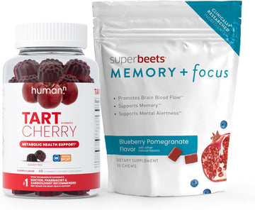 Humann Tart Cherry Gummies & Memory + Focus