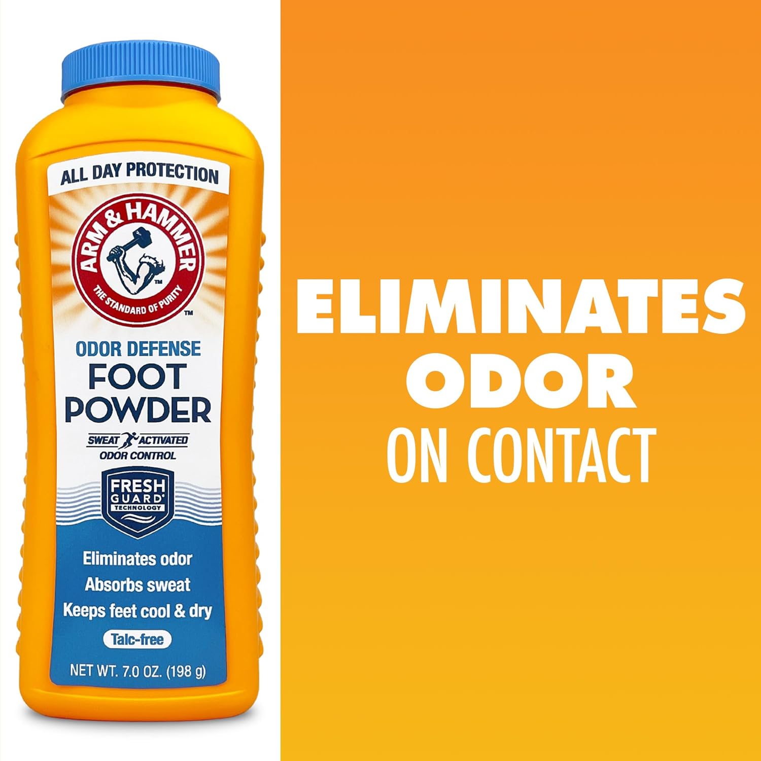 Arm & Hammer Foot Powder for Shoes & Feet, Talc-Free Odor & Moisture Control for Men & Women, 7 oz (1 Pack) : Health & Household