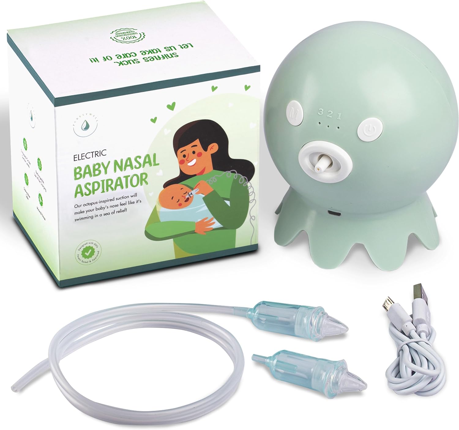 Electric Nose Suction for Baby, Nasal Aspirator for Baby, Nose Sucker for Baby, Baby Nose Sucker, Rechargeable Snot Sucker for Baby, Baby Nasal Aspirator, Electric Nasal Aspirator for Babies : Baby