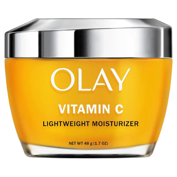 Olay Vitamin C Lightweight Face Moisturizer - Brighten - Even Tone - Hydrate - Lightweight Anti-Aging Cream For Dark Spots And Dry Skin, 1.7 Oz