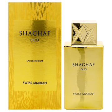 Swiss Arabian Shaghaf Oud Aswad | Oriental Woody Eau De Parfum 75Ml – 2.5 Oz | Long-Lasting Unisex Arabic Oud Fragrance For Men & Women | Luxury Arabic Perfume For Fall & Winter