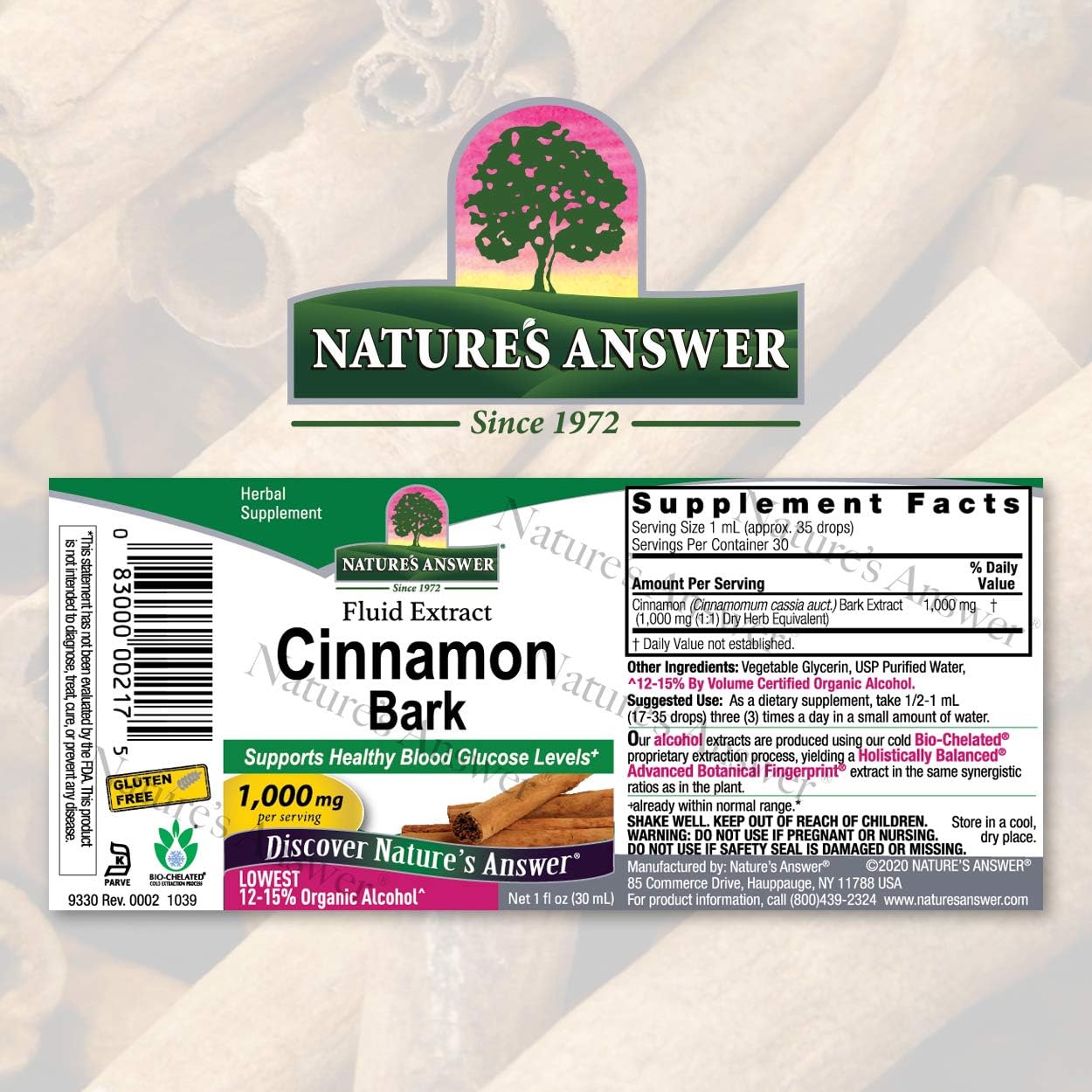 Nature's Answer Cinnamon Bark, 1- 