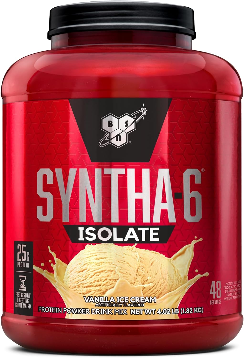 BSN SYNTHA-6 Isolate Protein Powder Drink, Vanilla Ice Cream, 4.0 lb (