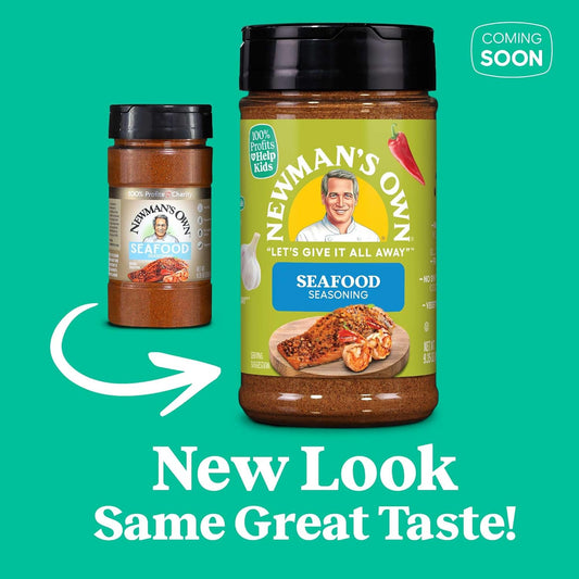 Newman'S Own Seafood Seasoning; Perfect Spices For Your Favorite Fish Like Salmon And Cooking Lobster Tails; No Msg, Gluten Free; Kosher; 9.35 Oz. Bottle