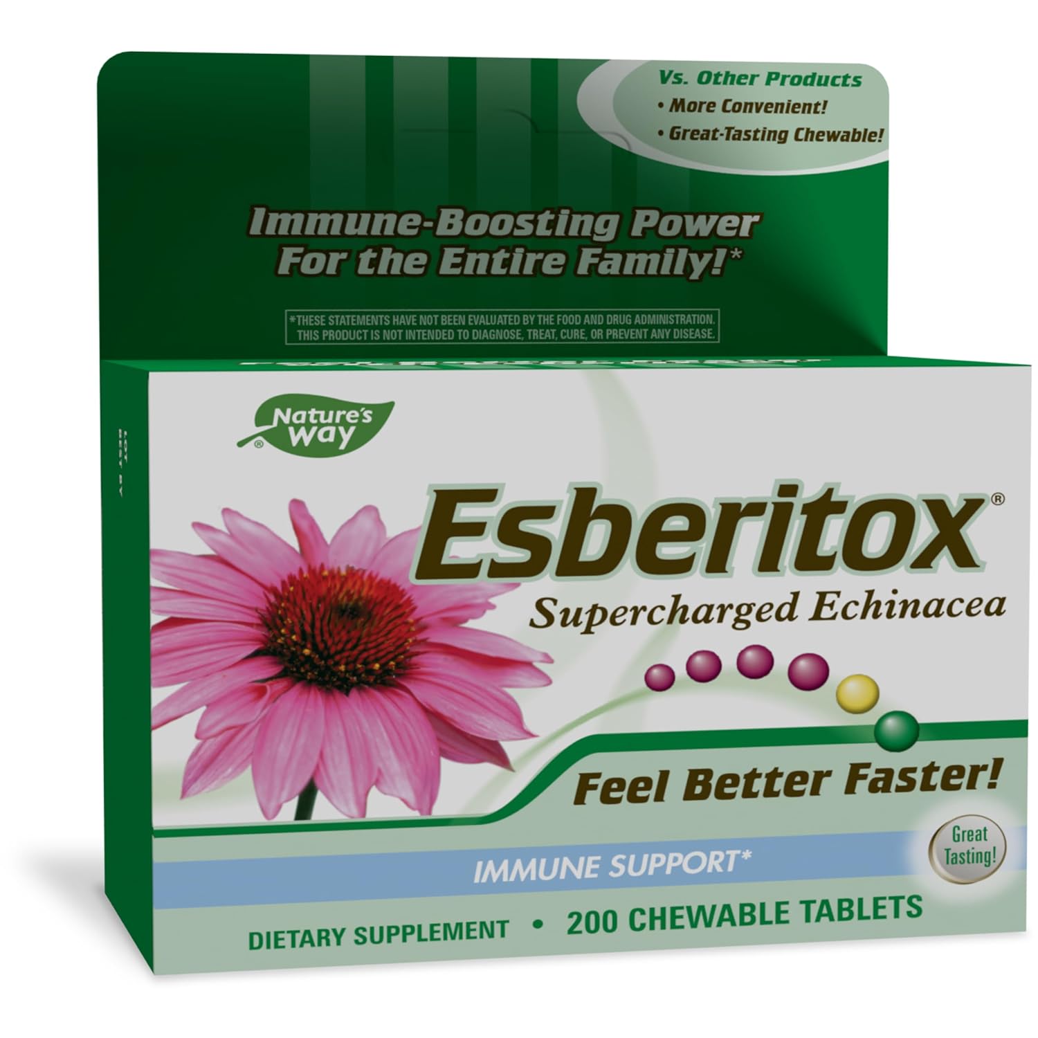 Nature?s Way Esberitox, Supercharged Echinacea, Immune Support.* 200 Chewables