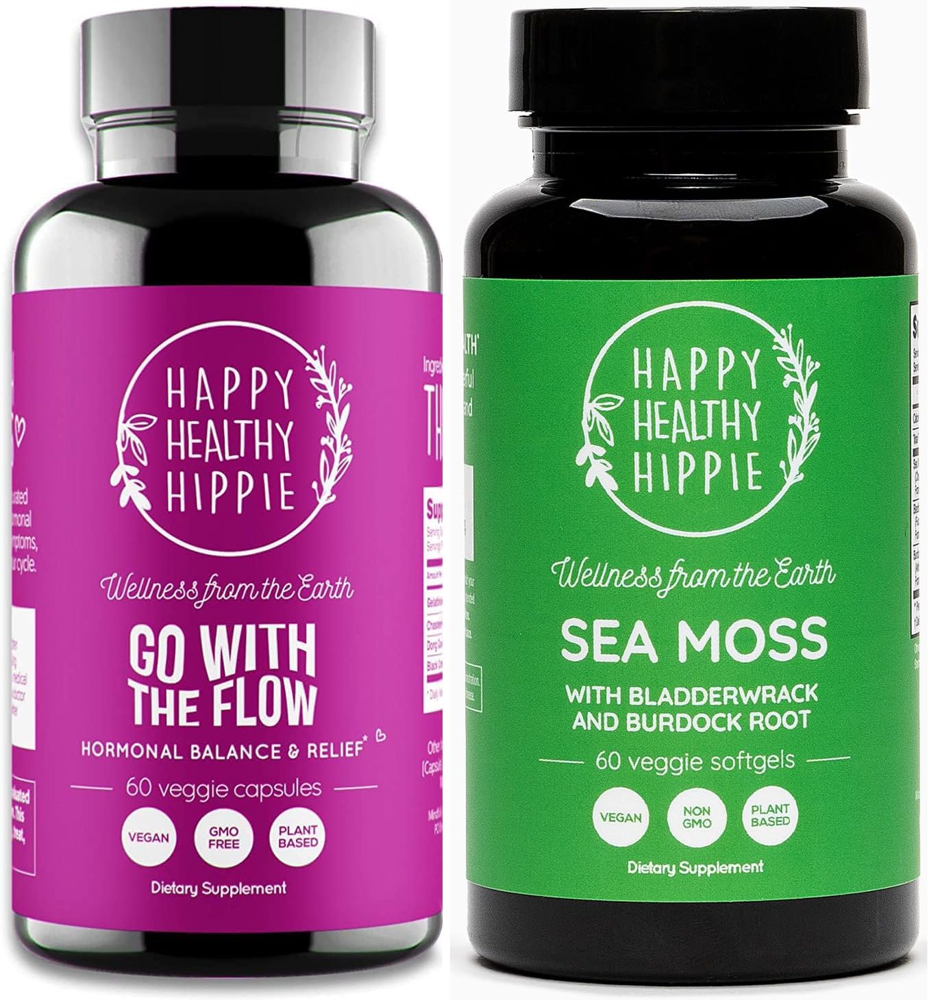 Go With The Flow Hormone Balance Supplement (60Ct) & Sea Moss Superfood Capsules (60Ct)