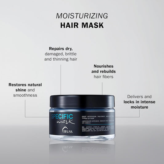 Truss Professional Specific Mask - Hydrating Hair Mask With Argan Oil - Deep Hydration - Repair & Seal Damaged Hair Cuticle; Extends Color; Prevents Split Ends; & Prevents Color Fading (6.35Oz)