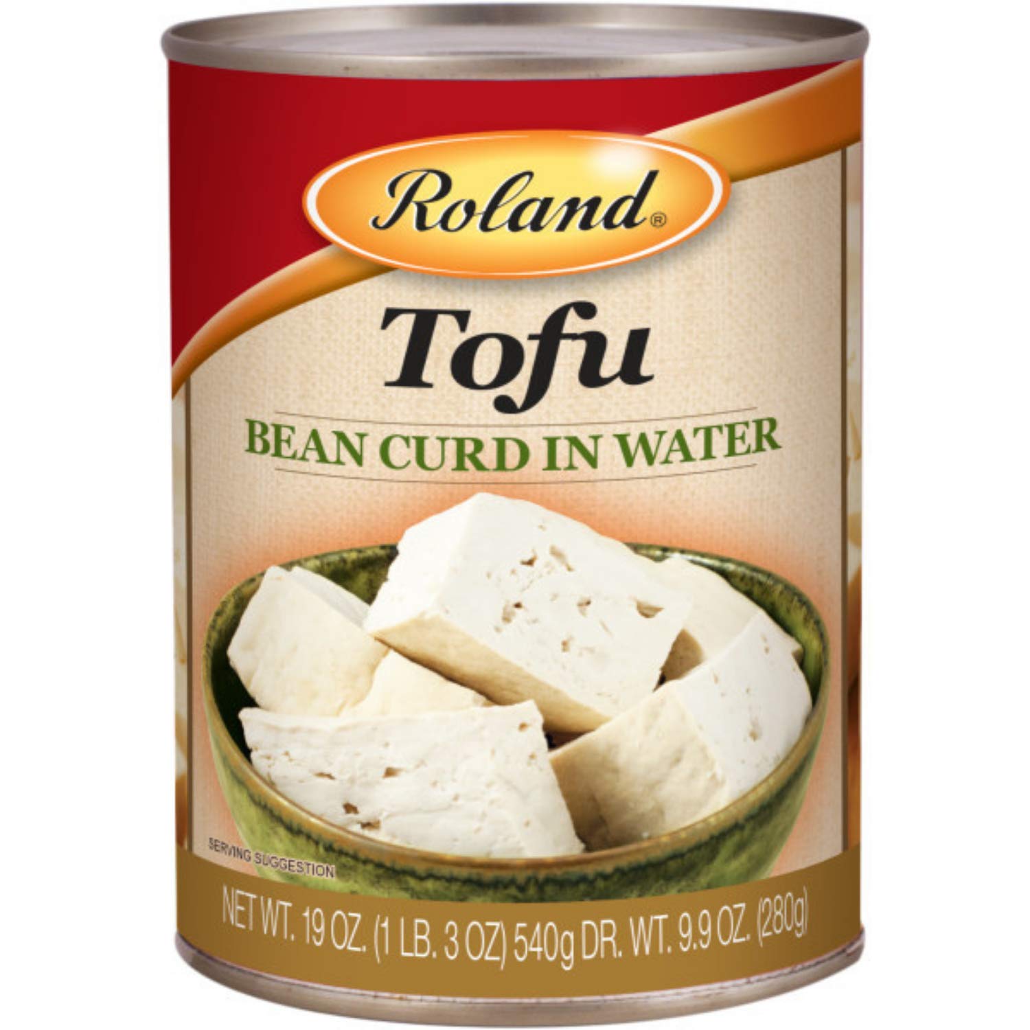 Roland Foods Tofu Bean Curd In Water, 19-Ounce Can, Pack Of 24