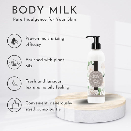 Durance Les Eternelles Moisturising Body Lotion 250Ml, Radiant Camellia Scent - Intensive Moisturiser Enriched With Plant Oils - Fresh & Luscious Texture, No Oily Feeling