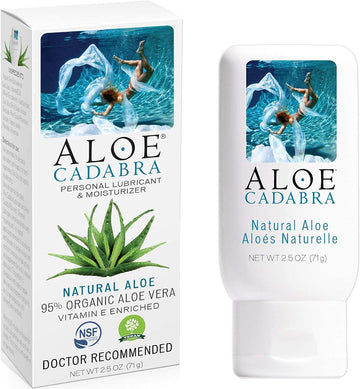 Aloe Cadabra Organic Water Based Personal Lubricant and Natural Vaginal Moisturizer, Natural 2.5 Ounce