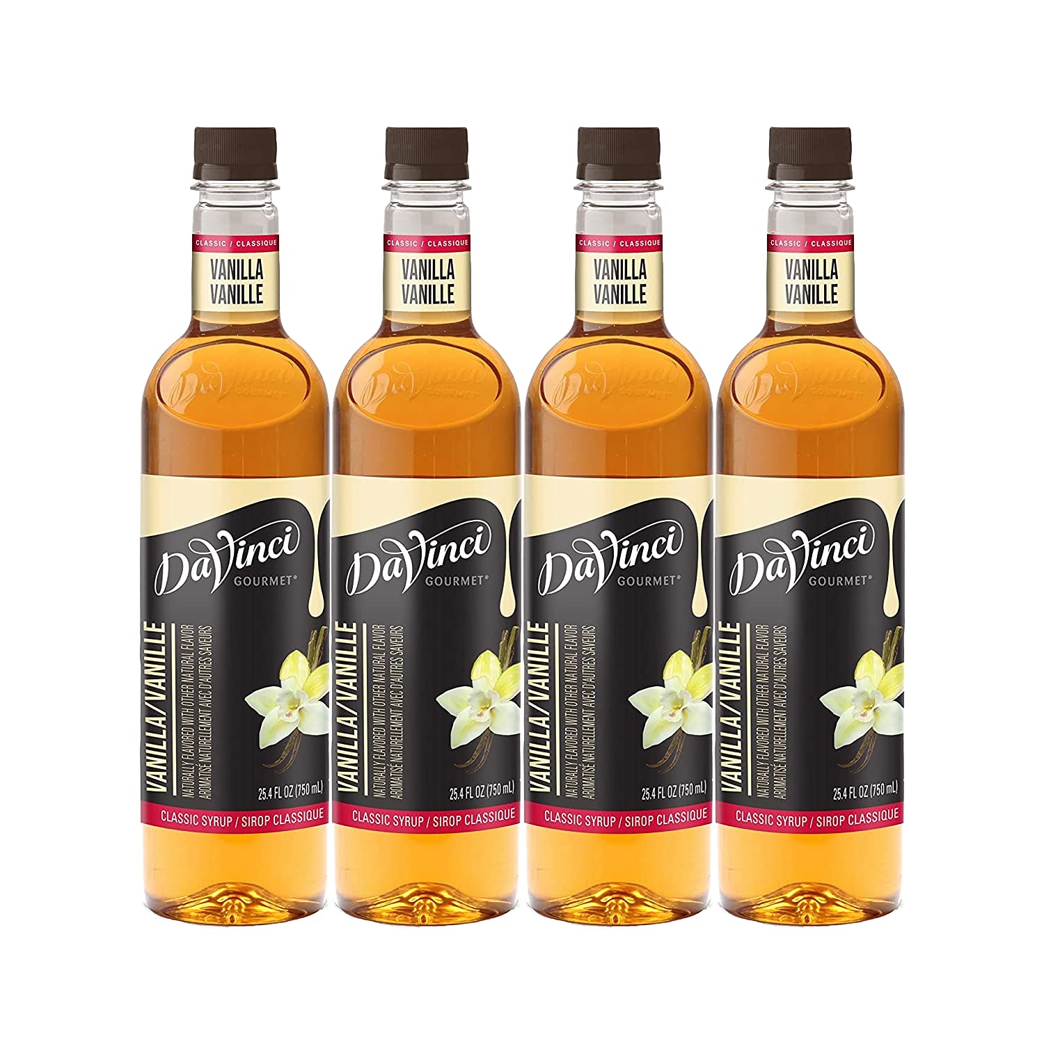 Davinci Gourmet Classic Vanilla Syrup, 25.4 Fluid Ounce (Pack Of 4)