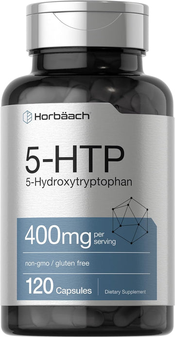 Horbach 5HTP 400mg | 120 Capsules | 5-HTP Extra Strength Supplement | Non-GMO, Gluten Free | 5 Hydroxytryptophan