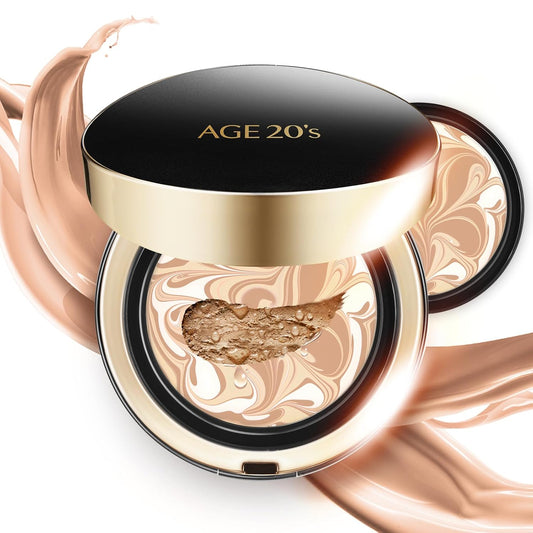 Age 20'S Signature Intense Cover Cushion Foundation #21 Light Beige + Luna Long Lasting Makeup Setting Fixer Spray