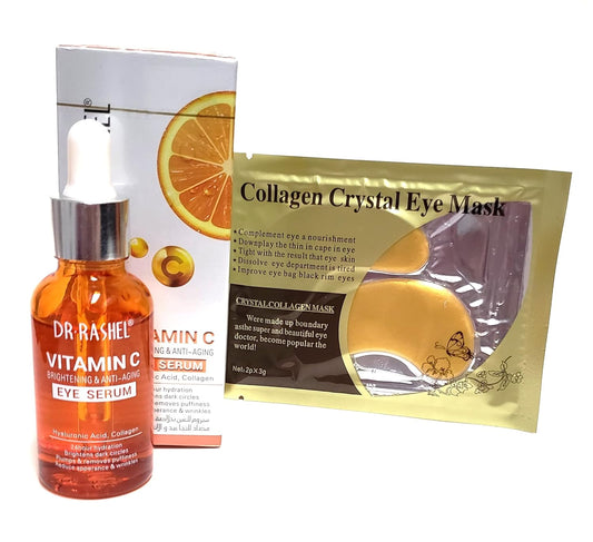 Vitamin C Eye Anti - Aging Serum Essence | Hyaluronic Acid And Collagen, Reduce Wrinkles, Remove Dark Circles & Puffiness, Size (1.01 Oz)