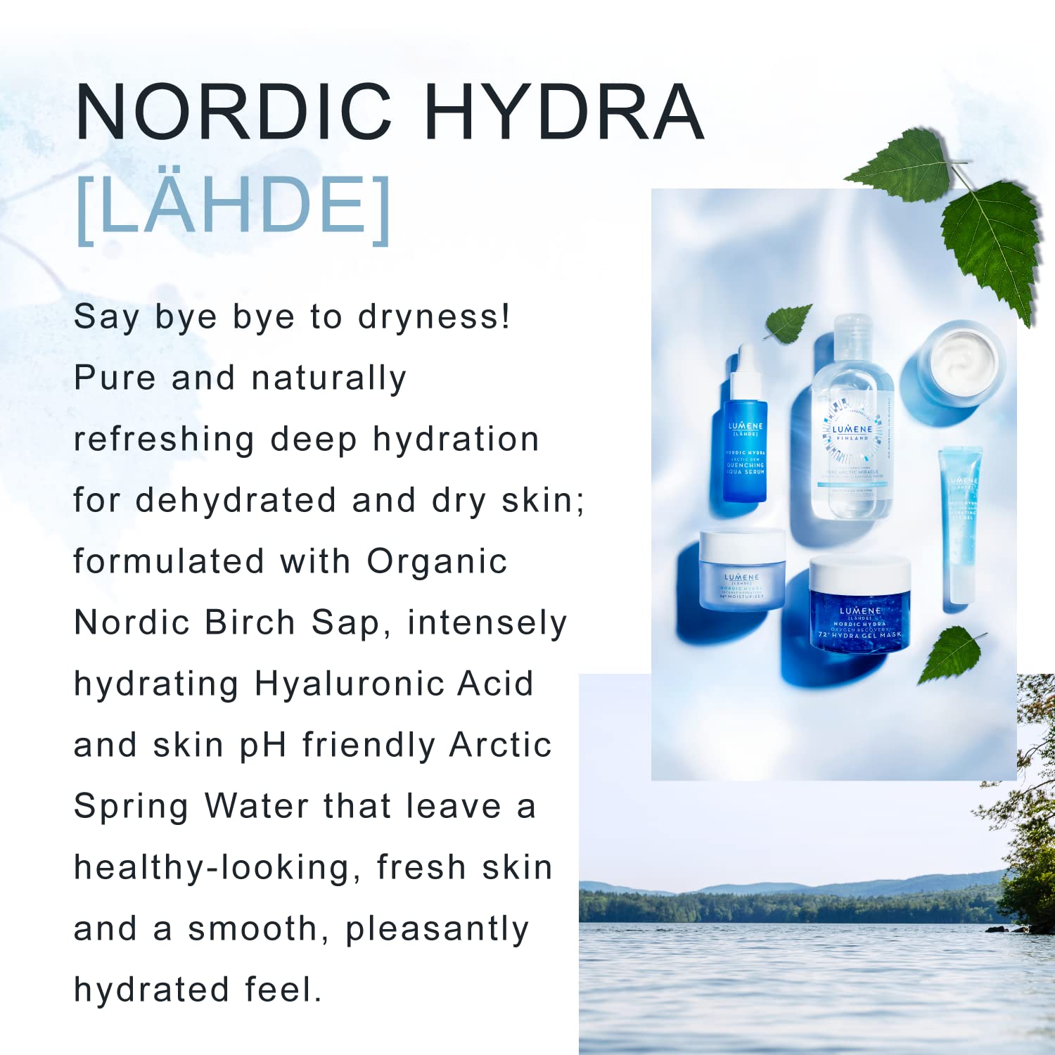 Lumene Nordic Hydra Intense Hydration 24H Face Moisturizer - Lightweight Face Cream + Dry Skin Hydrating Moisturizer - Organic Nordic Birch Sap, Arctic Spring Water & Plumping Hyaluronic Acid (1.7Oz) : Beauty & Personal Care