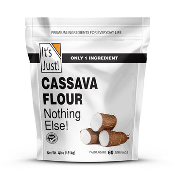 It'S Just - Cassava Flour, 4Lb, Made From Real Yucca Root, Non-Gmo, Gluten Free Baking, Tapioca Substitute