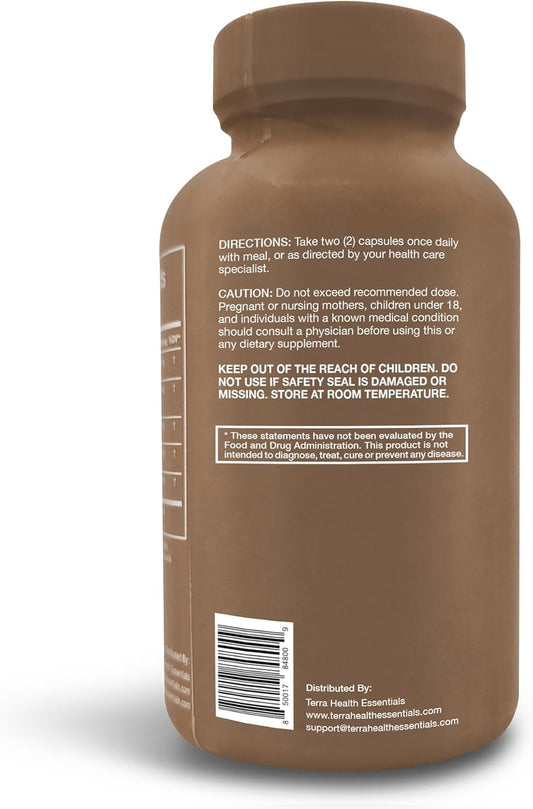 Terra Health Essentials Noofocus - Nootropics Brain Support Supplement With Adaptogenic Mushrooms, Alpha-Gpc, Gotu Kola, L-Theanine For Focus & Memory - All Natural, 30 Day Supply